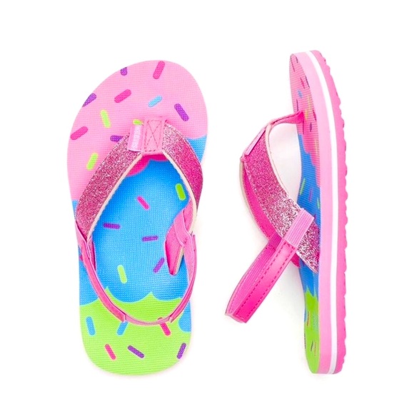 WateLves Other - Kids' Flip Flops | Elastic Back Straps | Ice Cream Design